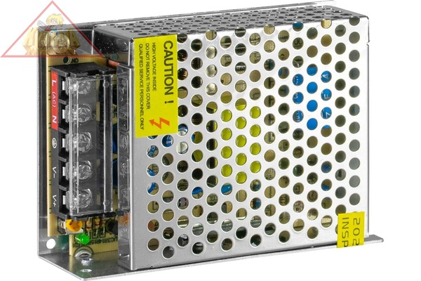 Блок питания интерьерный ABCLED, 12В, 60Вт, компактный металлический перфорированный корпус (JH), У41276 ABCLED-12E60BEmini-JH