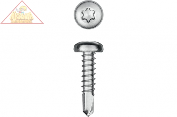 Нержавеющие саморезы DS-P с полукруглой головкой, 16 х 3.5 мм, 1 000 шт, KRAFTOOL 300931-35-016