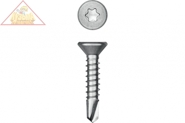 Нержавеющие саморезы KRAFTOOL DS-C с потайной головкой, 19x3.9 мм, 750 шт. 300932-39-019