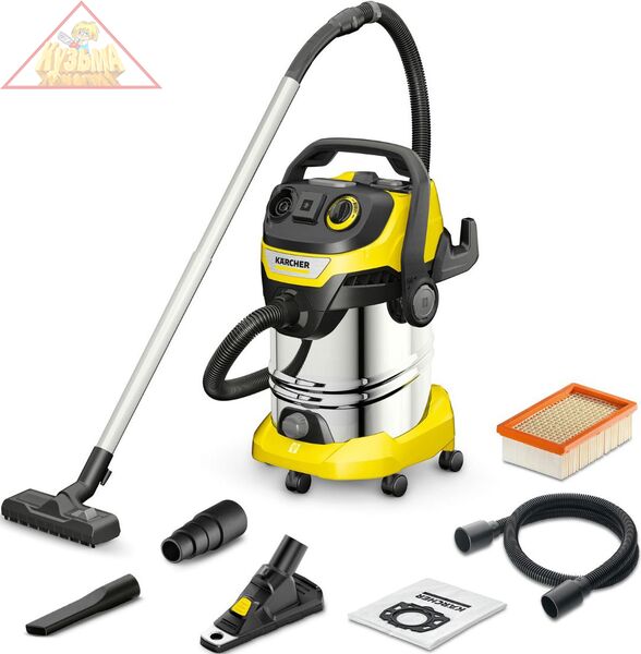 Пылесос для влажной и сухой уборки KARCHER WD 6 PS V-30/6/22/T, 1.628-382.0