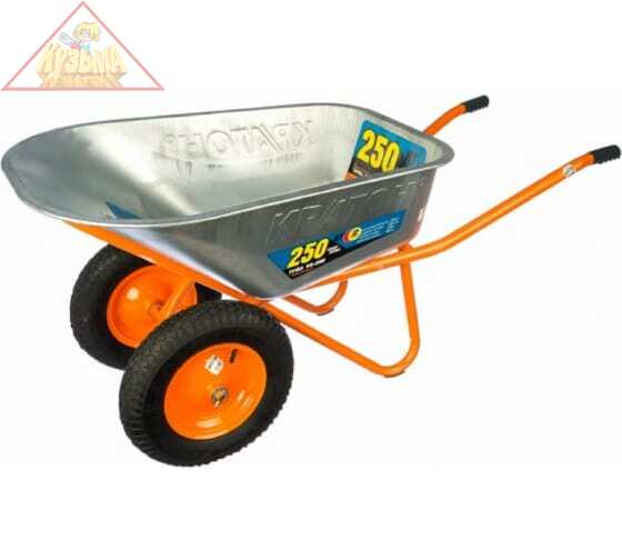 Строительная усиленная тачка Кратон WB-250DR, арт. 5 06 01 025R
