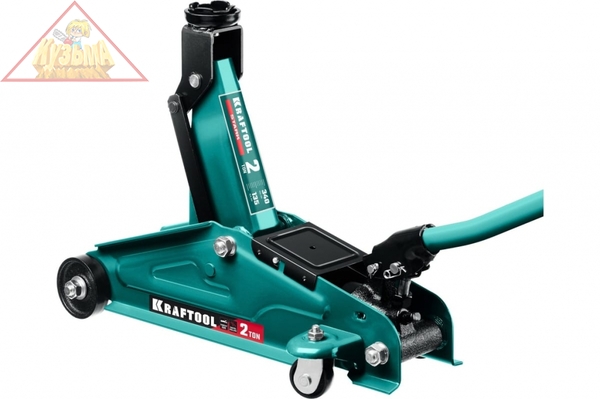Подкатной домкрат для легковых а/м KRAFTOOL stark 2т, 135-340мм в кейсе 43453-2