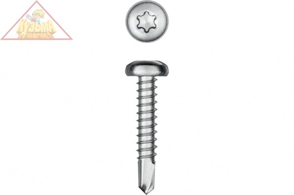 Нержавеющие саморезы KRAFTOOL DS-P с полукруглой головкой, 25x4.2 мм, 400 шт. 300931-42-025