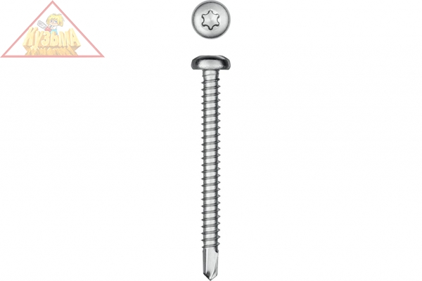 Нержавеющие саморезы KRAFTOOL DS-P с полукруглой головкой, 50x4.8 мм, 150 шт. 300931-48-050