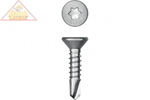 Нержавеющие саморезы KRAFTOOL DS-C с потайной головкой, 13x4.2 мм, 600 шт. 300932-42-013