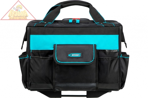 Сумка для инструмента, 460х240х340мм, выдвижная рукоятка, колеса, Gross, 90277