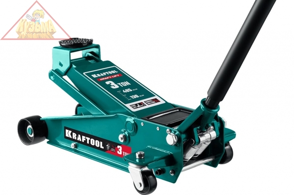 Домкрат KRAFTOOL гидравлический подкатной 3т, 130-480 мм 43450-3_z01