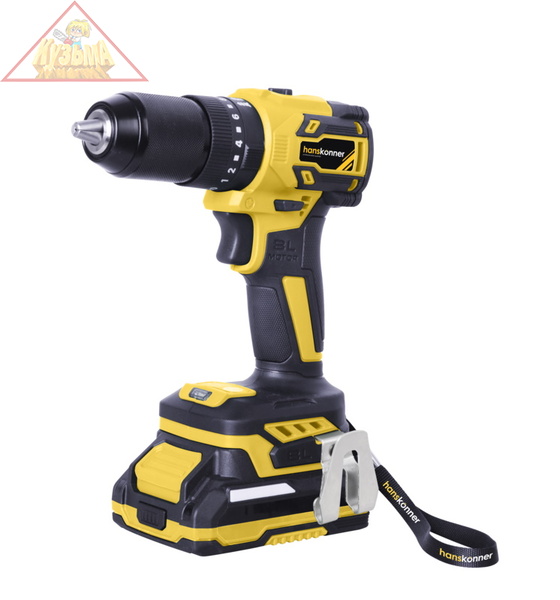 Аккумуляторный шуруповерт Hanskonner HCD2065PRO, 1BatterySystem