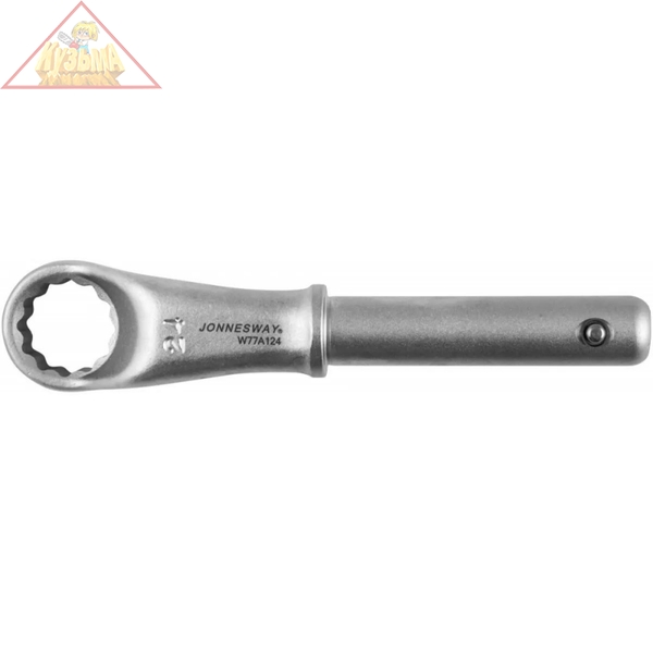 W77A124 Ключ накидной усиленный, 24 мм, d18.5/180 мм Jonnesway 