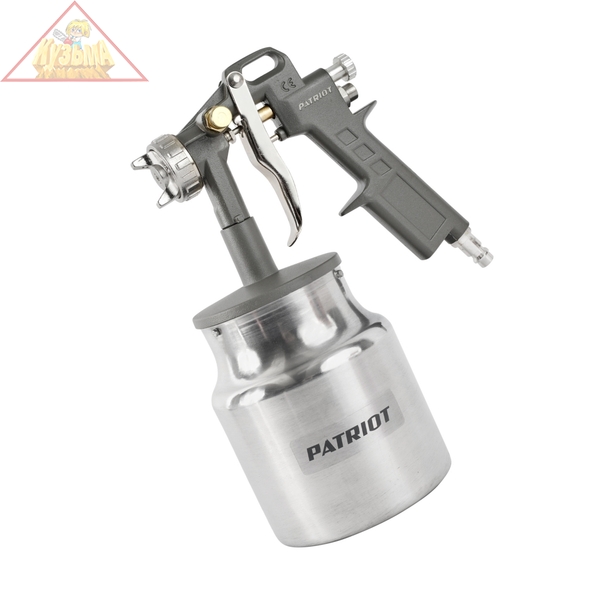Пневмокраскораспылитель PATRIOT LV 162В. н/б 1,0 л, сопло 1,5 мм, ,141- 200 л/мин, быстросъем 1/4". 830901010