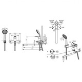 Смеситель для ванны с душем длинный излив Bravat Emeralda F6135147CP-LB-RUS