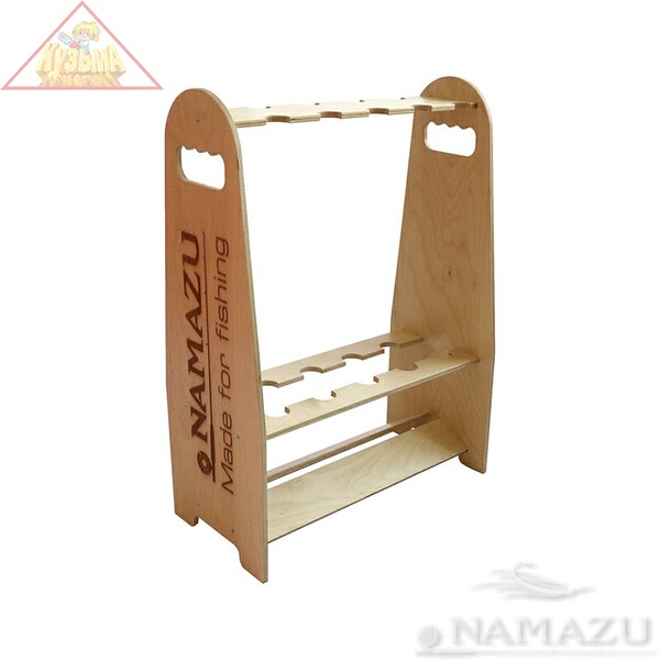 Стойка для подсачеков Namazu, под 10 шт., 540х260х740 мм.N-SN-03