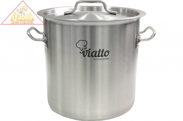 Кастрюля Viatto нерж с тройным дном 300х220мм объем 15L с дв.ручками, арт. 101325