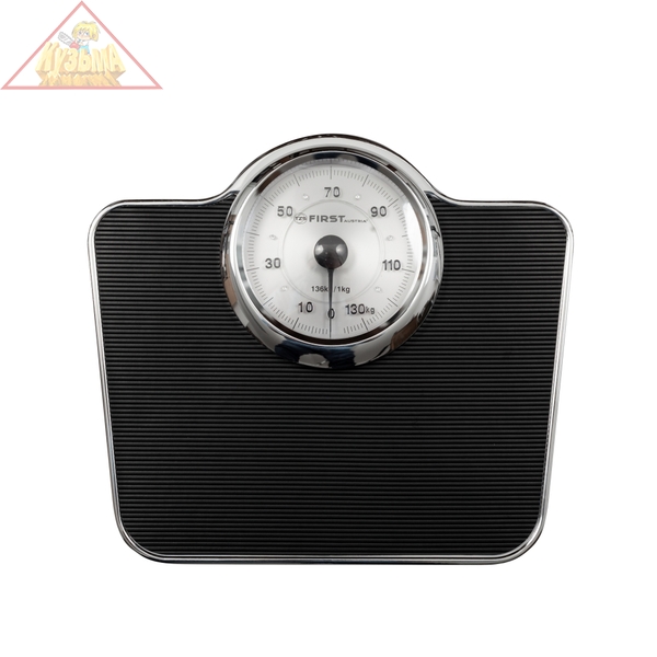 Весы напольные FIRST, механика, дисплей XXL, 136 кг арт.FA-8021 black