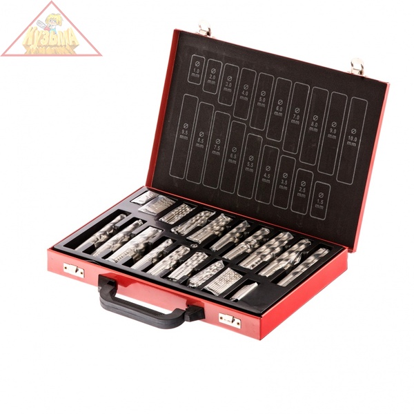 Набор сверл по металлу, 1-10 мм, 170 шт., HSS, в металлическом кейсе// Matrix,723170