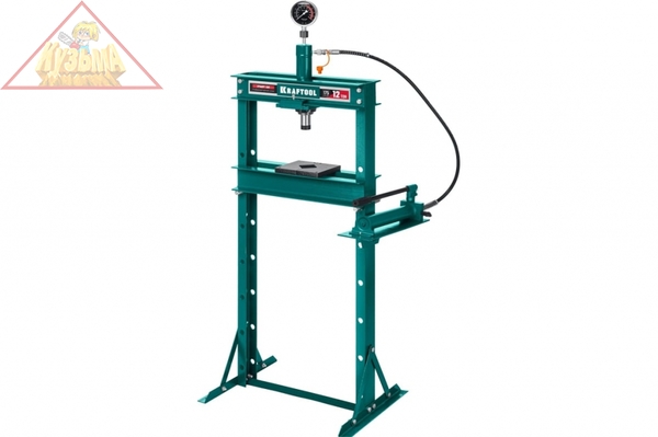 Пресс гидравлический KRAFTOOL PMP-12 с гидронасосом и манометром 12 т 43472-12