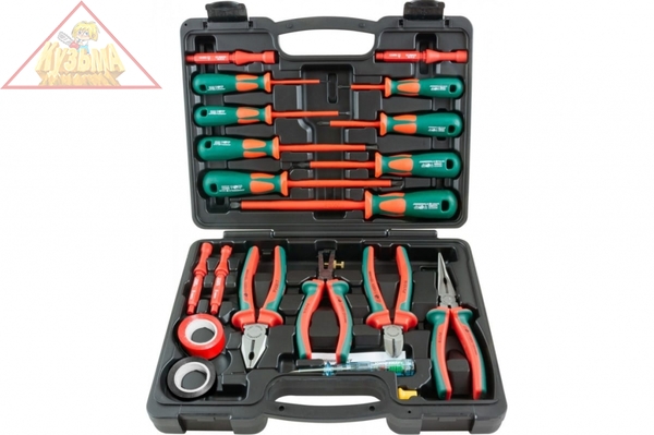 Набор диэлектрических стержневых отверток и шарнирно-губцевого инструмента, с изолентой Jonnesway  20 предметов арт. PSV120S