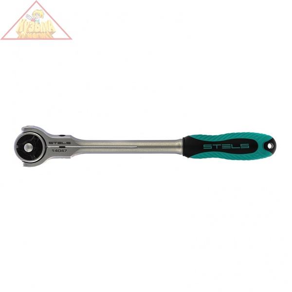 Ключ трещотка 1/2, 72 зуба, с быстрым сбросом. поворотная голова СrV // Stels,14047
