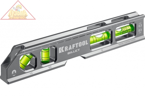 Брусковый магнитный уровень KRAFTOOL Billet 8-в-1 20 см 34790