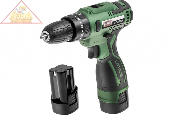 Аккумуляторная дрель-шуруповерт Hammer ACD16CH ударная, арт. 824160