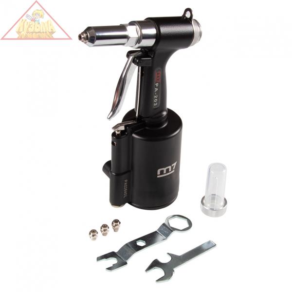 Пневмогидравлический заклепочник MIGHTY SEVEN для заклепок диаметром 3,2 до 6,4 мм, арт. PA-203N