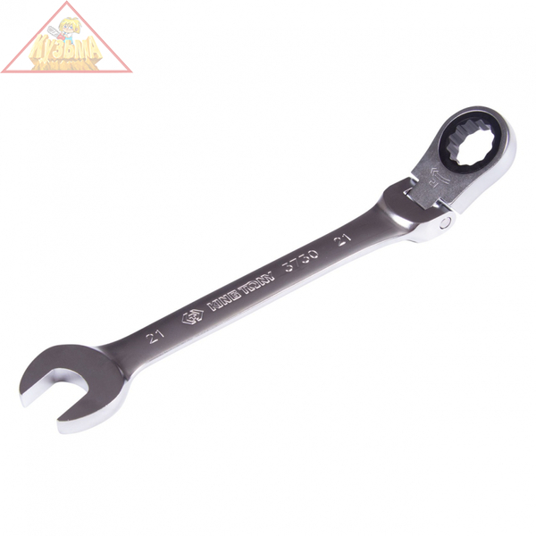 Трещоточный комбинированный ключ KING TONY с шарниром 21 мм 373021M
