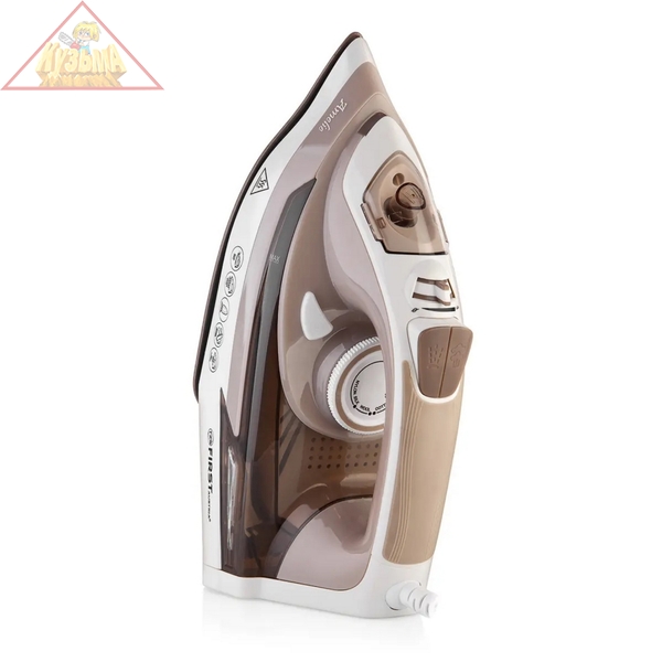 Утюг FIRST FA-5628-8 Brown, 2300 Вт, керамика, 300 мл, антикапля, защита от накипи, самоочистка, коричневый
