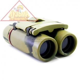 Бинокль "СЛЕДОПЫТ", 10х22, 3-х цветный камо, 62/45/92 мм, 158 гр., в чехле/50/ PF-BT-02		