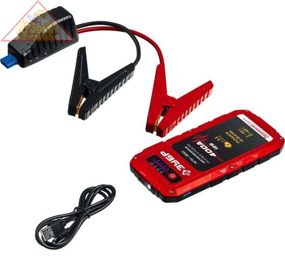 Аккумуляторное пусковое устройство ЗУБР АПУ-400 12 В, макс. 400 А 59322