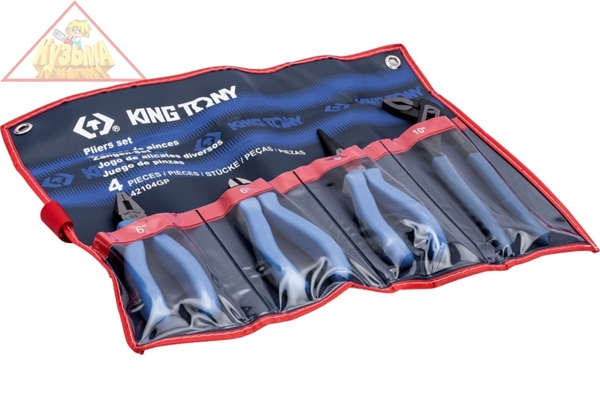 Набор пассатижей и бокорезов, 4 предмета KING TONY 42104GP01