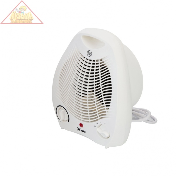 Тепловентилятор электрический, спиральный MTX FHS-2000, 3 режима, вентилятор, нагрев 1000/2000 Вт, арт. 96413