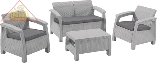 Комплект мебели KETER Corfu set (17197361) белый 223258