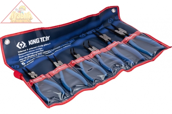 Набор съемников стопорных колец, 6 предметов KING TONY 42116GP