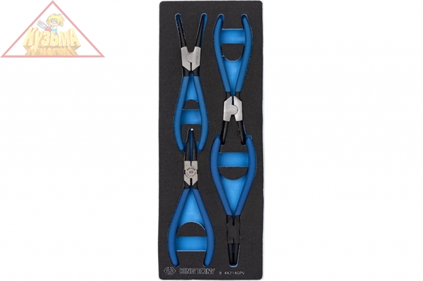 Набор съемников стопорных колец, ложемент, 4 предмета KING TONY 9-44214GPV