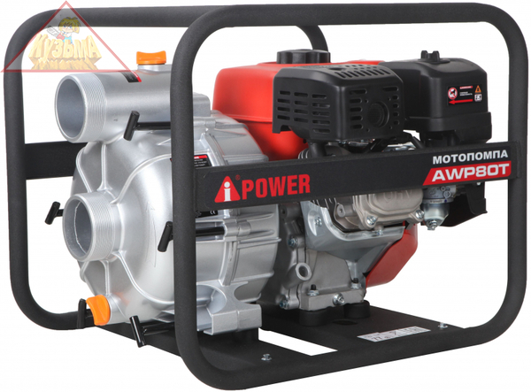 Бензиновая мотопомпа для сильнозагрязненной воды A-iPower AWP80TX, арт. 30331