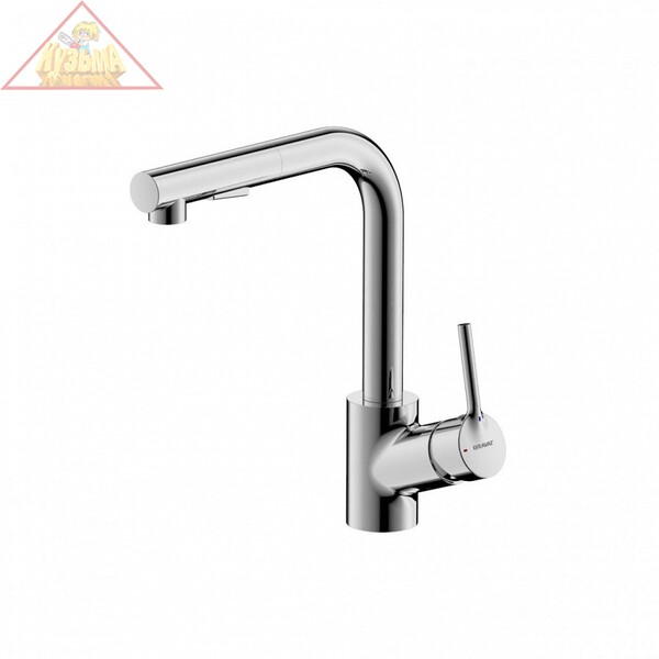 Смеситель для кухни с вытяжным изливом Bravat Affability F7172217CP-3