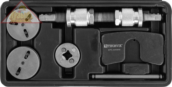  Приспособление для возврата поршней дисковых тормозных механизмов в наборе, 7 предметов Thorvik ABCRT2