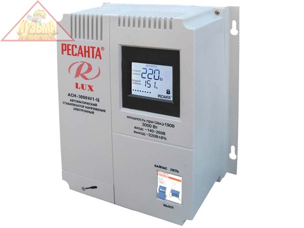 Стабилизатор АСН-3000Н/1-Ц Ресанта Lux
