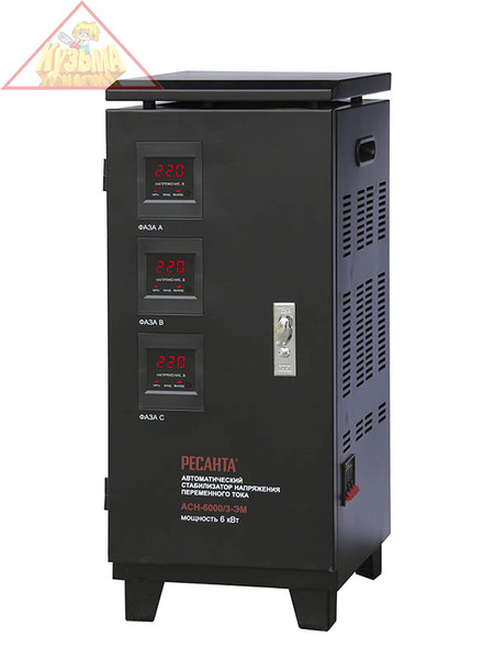 Стабилизатор трехфазный АСН-6000/3-ЭМ Ресанта 63/4/3