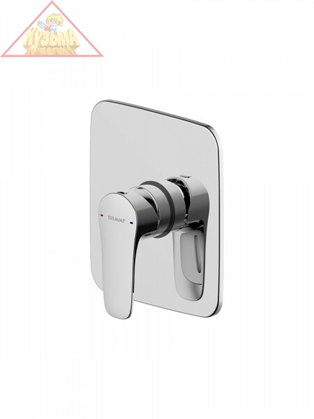 Набор BRAVAT встраиваемый смеситель 1-функц. и тело для встраиваемого смесителя арт F817CP-SET