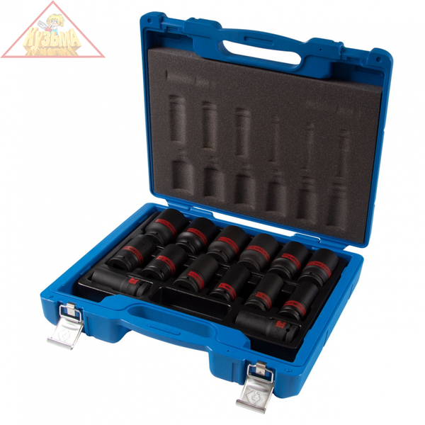 Набор торцевых шестигранных головок 14 шт, 3/4"-1 5/8", ударные глубокие 3/4"DR KING TONY 6414SP