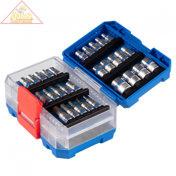 Набор торцевых головок и насадок 1/4"DR, 4-14 мм, 49 предметов KING TONY 2549MR-EB