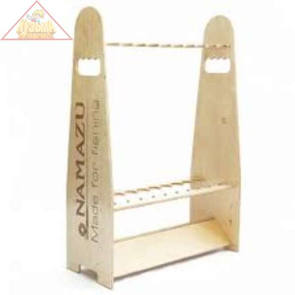 N-SS-01L Стойка для удилищ Namazu, под 20 шт., 540х240х800 мм, покрытая лаком/8/