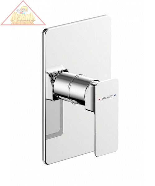 Встраиваемый смеситель для душа 1-функциональный Bravat Phillis PB856101CP-ENG