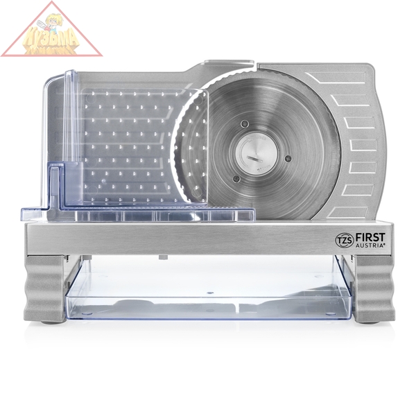 Ломтерезка FIRST, 120 Вт, 0-20 мм, нож из нержавеющей стали Ø 170 мм, FA-5110-3 Grey