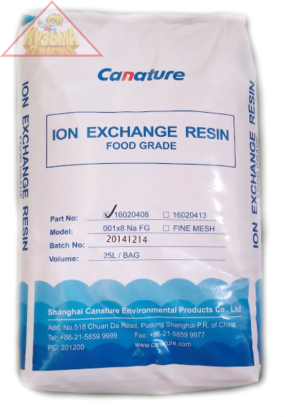 Сильнокислотный катионит Canature Na FG Ion exchange resin №16020408, 188651