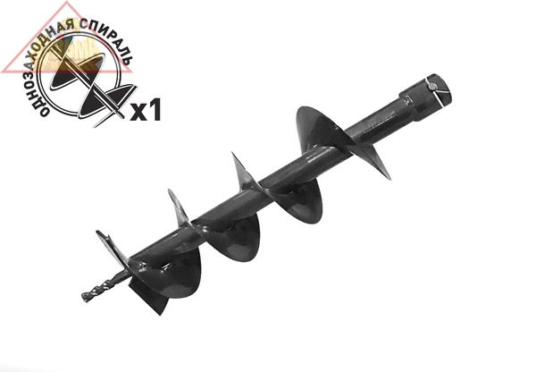 Шнек для грунта Carver GDB-150 однозаходный  (d пос=20мм, D=150мм, L=80см) (01.003.00046)