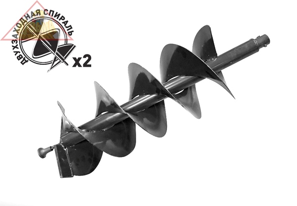 Шнек для грунта Carver GDB-250/2 двухзаходный (d пос=20мм, D=250мм, L=80см) (01.003.00051)