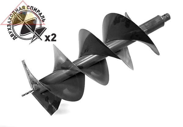 Шнек для грунта Carver GDB-300/2 двухзаходный (d пос=20мм, D=300мм, L=80см) (01.003.00053)