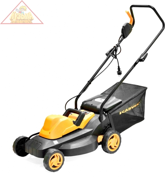 Газонокосилка эл. CARVER LME-1437 (1400 Вт, ширина 37 см., рег.высоты, травосборник 35 л)